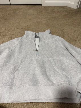 Light Gray Half-Zip Men’s Sweatshirt